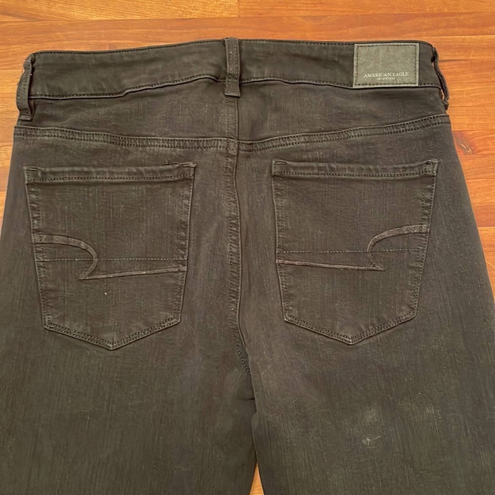 American Eagle HiRise Black Jeggings Womens Size 4 - Picture 3 of 7